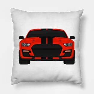 Shelby GT500 2020 Race-Red + Black Stripes Pillow