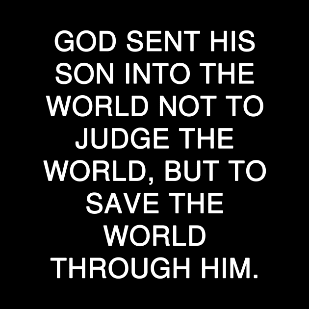 John 3:17 NLT by Holy Bible Verses