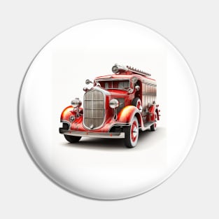 Art Deco Fire Truck Pin