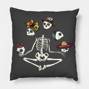 Indecisive Skeleton Pillow