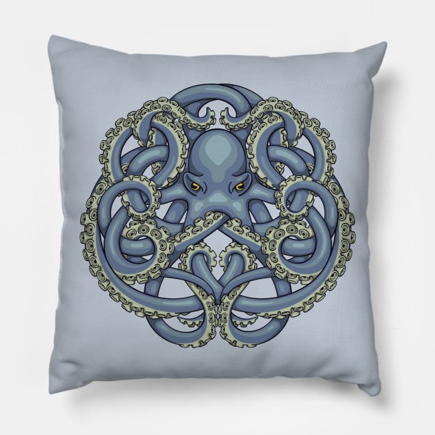 Octopus Emblem Pillow by JadaFitch