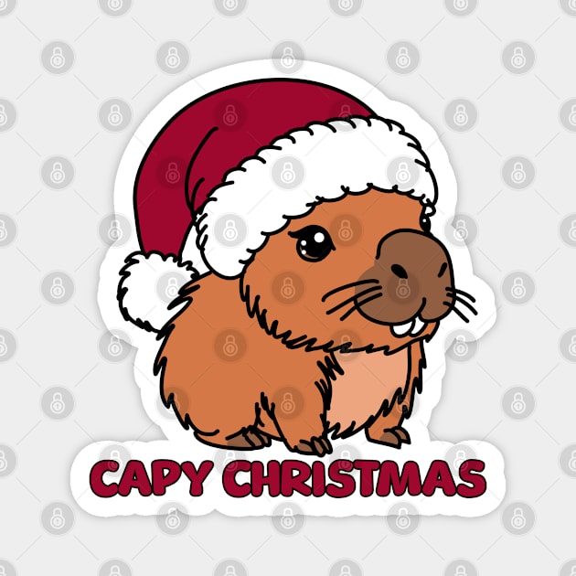 Capybara Christmas Magnet by H. R. Sinclair