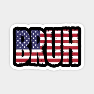 Bruh Flag - Grunge version Magnet