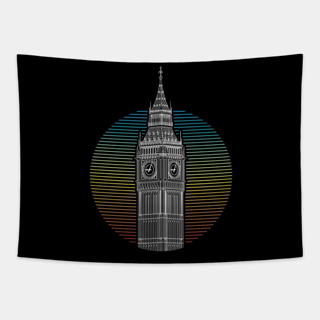 london big ben Tapestry by kangkoeng