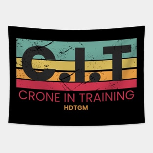 crone in training vintage style Tapestry