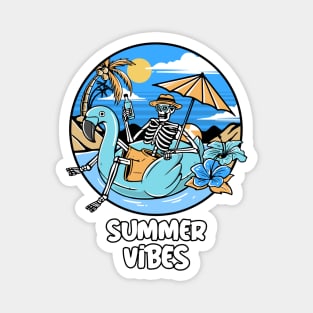 Summer Vibes with Skeleton Magnet