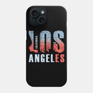 Los Andeles (LA) California city map typography-1850 Phone Case