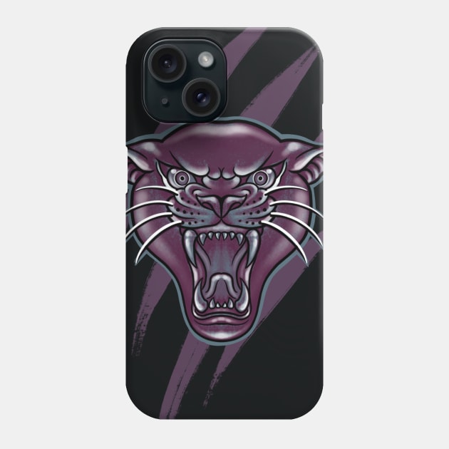 Purple Panther Phone Case by Huldra Tattoo