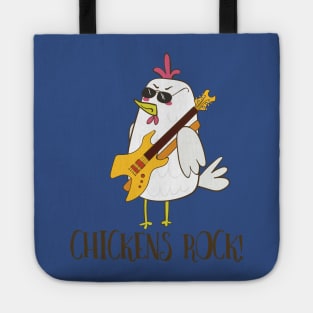 Chickens Rock! Funny Cute Chicken Tote