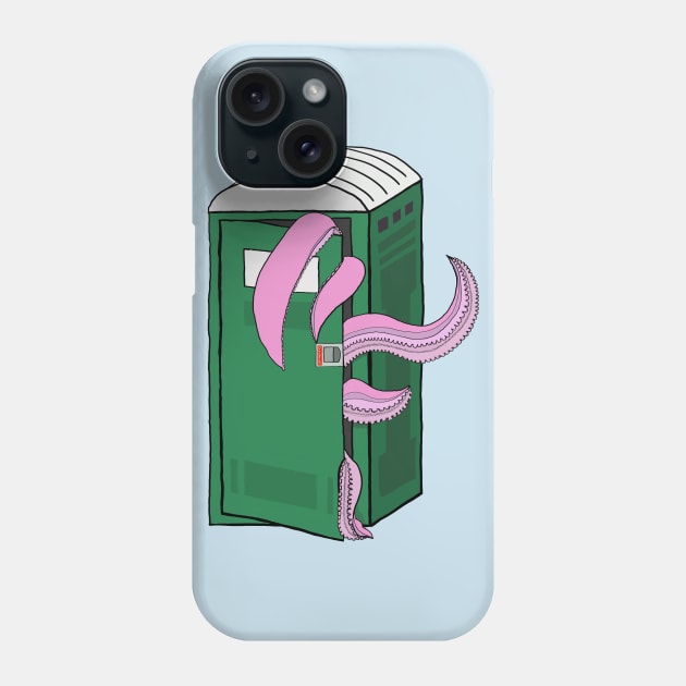 Sorry It’s Octopied Porta Potty Octopus Phone Case by Punderstandable