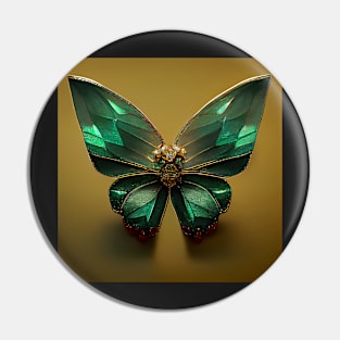 emerald butterfly Pin