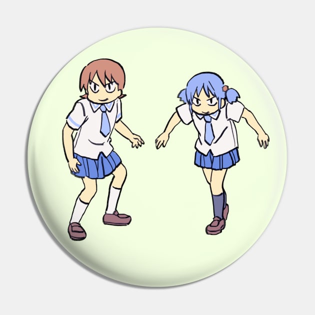 I draw that scene of tough looking yuuko and mio / funny nichijou meme Pin by mudwizard