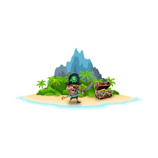 Pirate on a desert island T-Shirt
