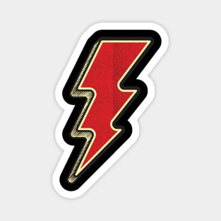 KICK ASS Flash Lightning Bolt Electricity Symbol Vintage Style Sketch Magnet