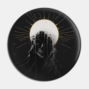 Death Mask Illustration Pin