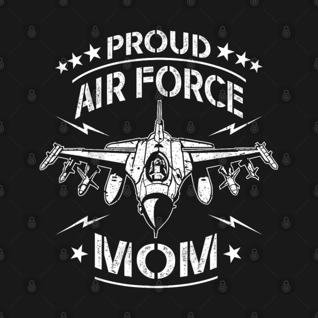 Proud Air Force Mom Jet Fighter Army by Mitsue Kersting