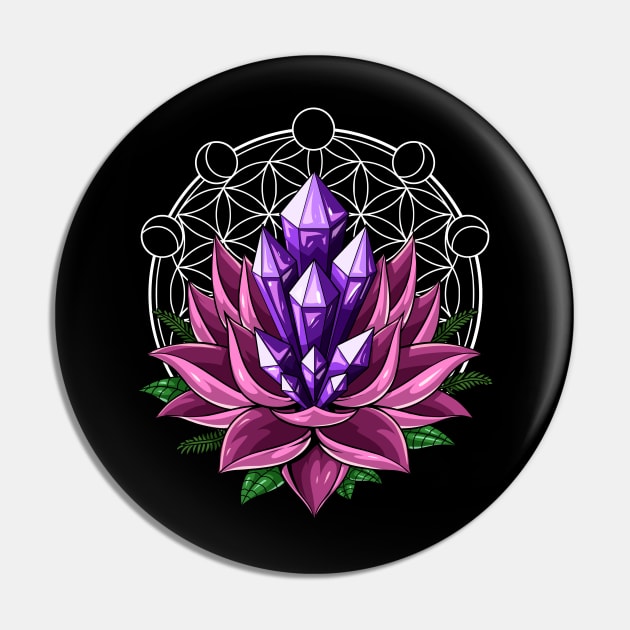 Zen Lotus Crystals Pin by underheaven