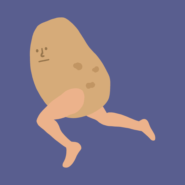 Potato with Legs | Cute | Weird | High Quality | Gift | Minimalist by WiseCat