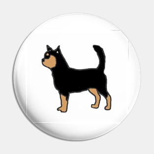 chihuahua black and tan silhouette Pin