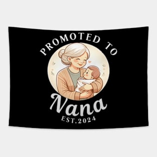 Promoted To Nana 2024 Baby Announcet Est. 2024 Tapestry