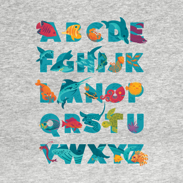Aqualphabet - Alphabet - T-Shirt
