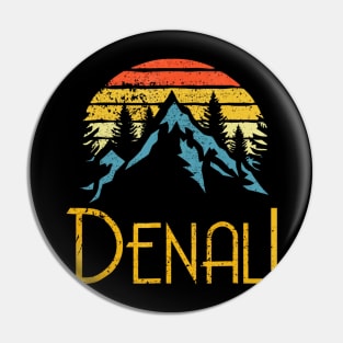 Mount Denali Alaska Mountains Camping Hiking Outdoor Pin