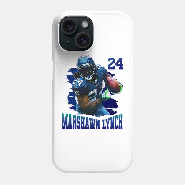 Marshawn lynch || 24 Phone Case by Aloenalone