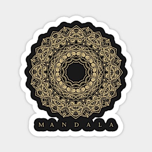 Golden Mandala Pattern Illustration Magnet