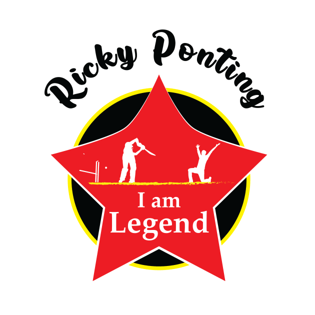 Ricky Ponting - I am Legend T-shirt by VectorPB