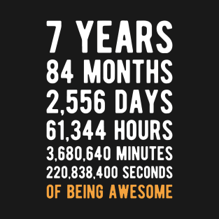 T Years 84 Months Days Hourse Of Being Awesome T-Shirt