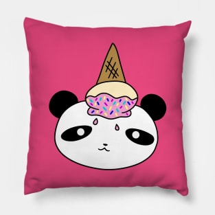 Upside Down Icecream Panda Face Pillow