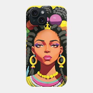 Black Woman with Beautiful Dreadlocks Phone Case