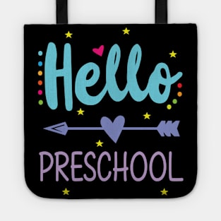 Hearts Arrow Teacher Student Back To School Hello Preschool Tote