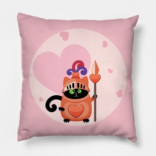 Black cat amour knight Pillow