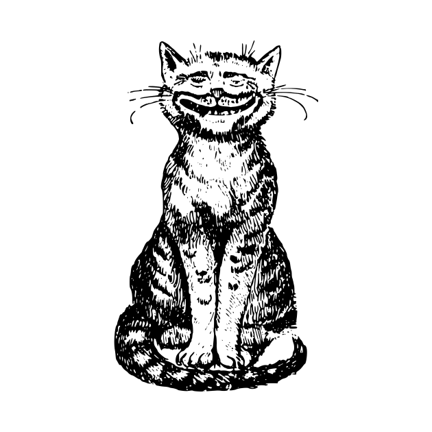 Smiling Cat by Vintage Sketches