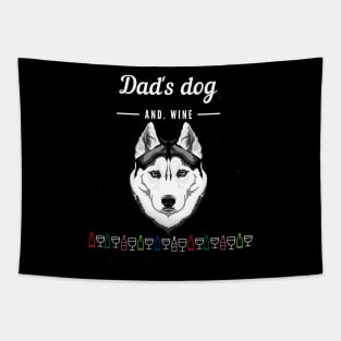 Dad's Dog and Wine Gift Tapestry