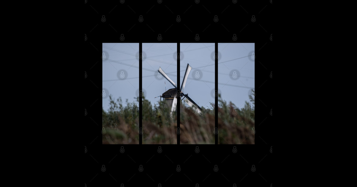 Wonderful landscapes in the Netherlands. Historic dutch windmills in ...