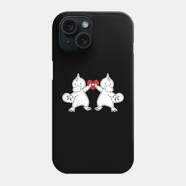 Aplatypuss Love heart hands Phone Case by Abuewaida 