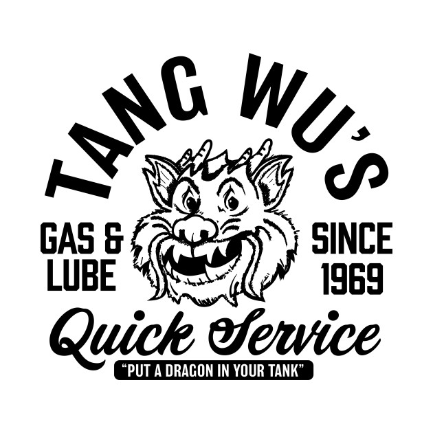 Tang Wu's Gas and Lube - Biker Style (1 Color - Icon) by jepegdesign