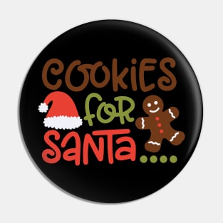 Cookies for Santa Funny Matching Family Christmas Gift Pin