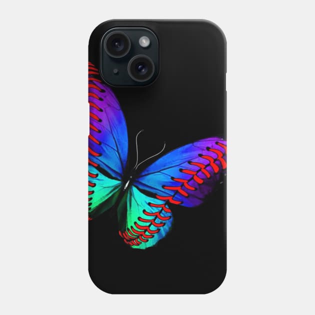 Baseball Butterfly Awesome T shirt For Sport Lovers Phone Case by Danielsmfbb