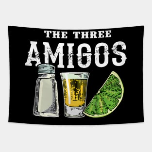 The 3 Three Amigos T Shirt Tequila Shot Glass Cinco De Mayo Tapestry