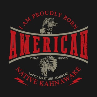 Kahnawake Tribe Native American Indian Strong Pride Retro T-Shirt