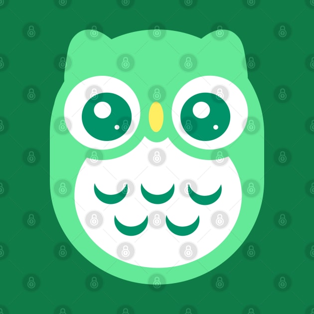 Aqua green Cute baby Owl by ClaudiaRinaldi