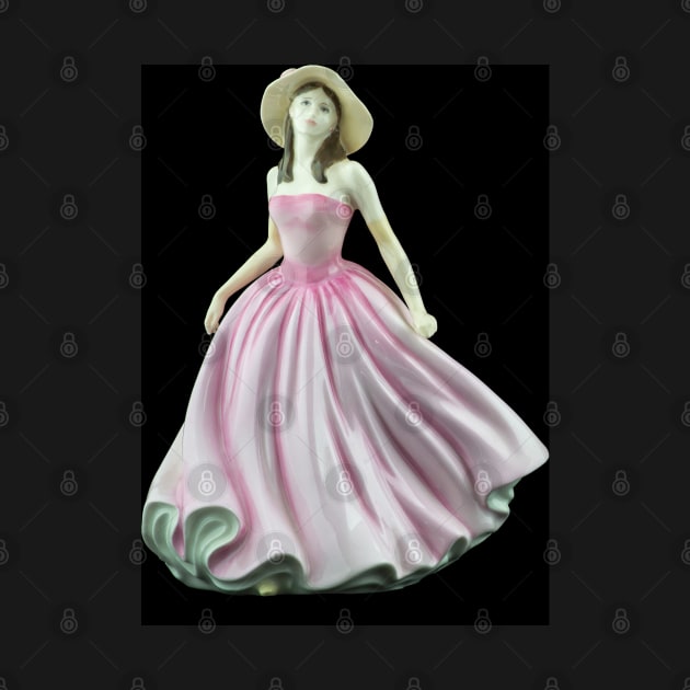 Bone China Figurine Wearing a Light Pink Dress by Russell102