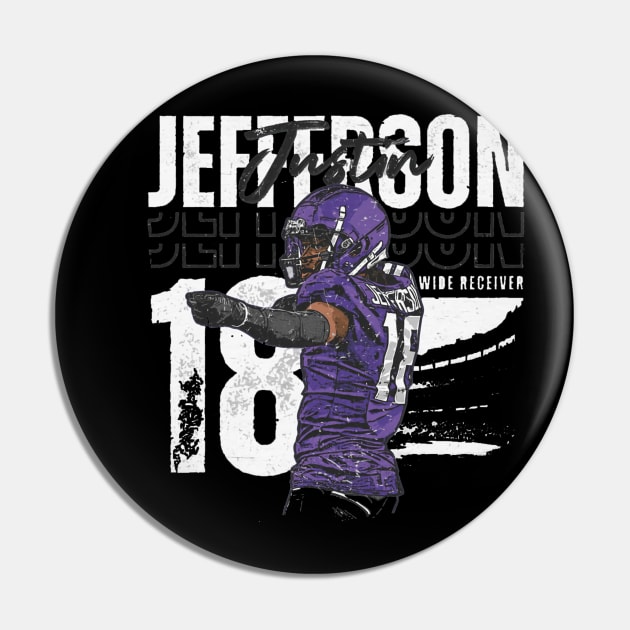 Justin Jefferson Minnesota Player Name Pin by ClarityMacaws