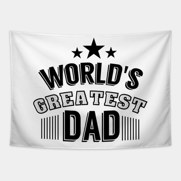 World's Greatest Dad Tapestry by Rebo Boss