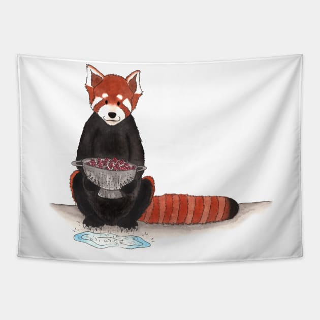 R is for Red Panda Tapestry by thewatercolorwood