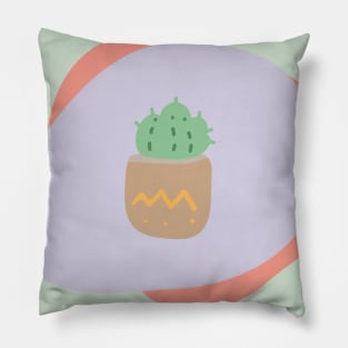 Tiny cute cartoon cactus. Pillow