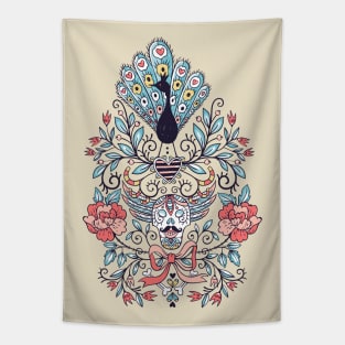 Skull Roses Tapestry